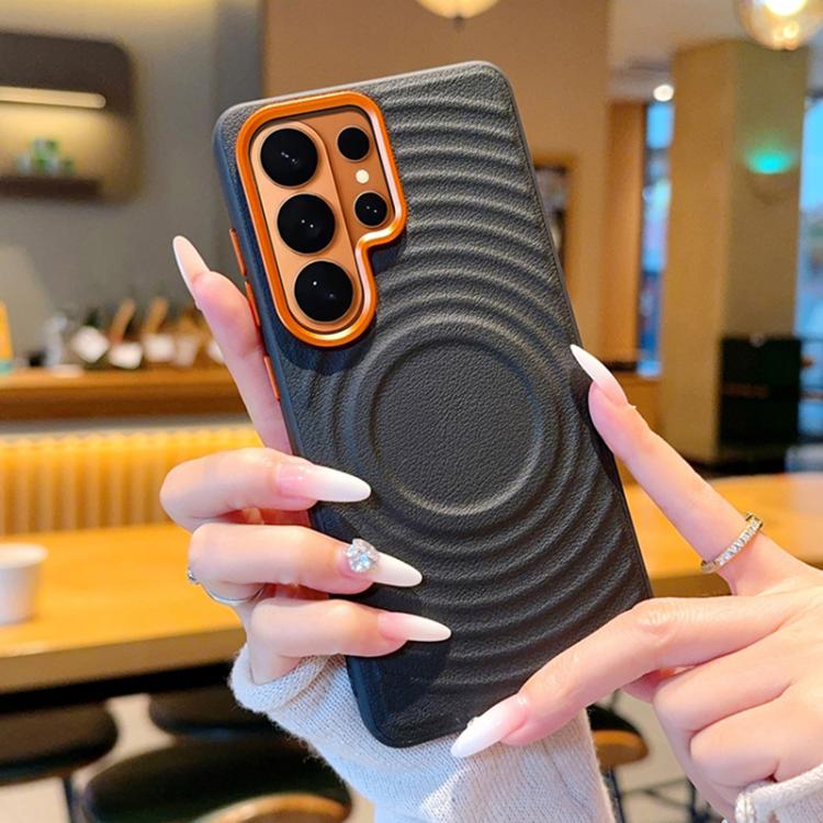 For Samsung Galaxy S26+ 5G Armor Wave Texture Magnetic Shockproof Phone Case