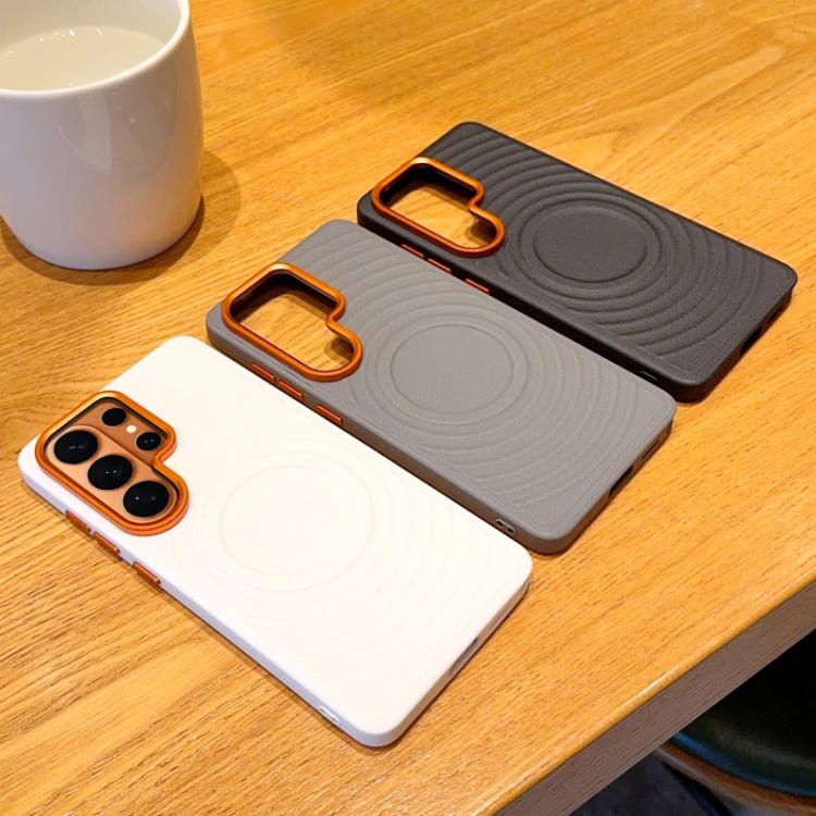 For Samsung Galaxy S26+ 5G Armor Wave Texture Magnetic Shockproof Phone Case