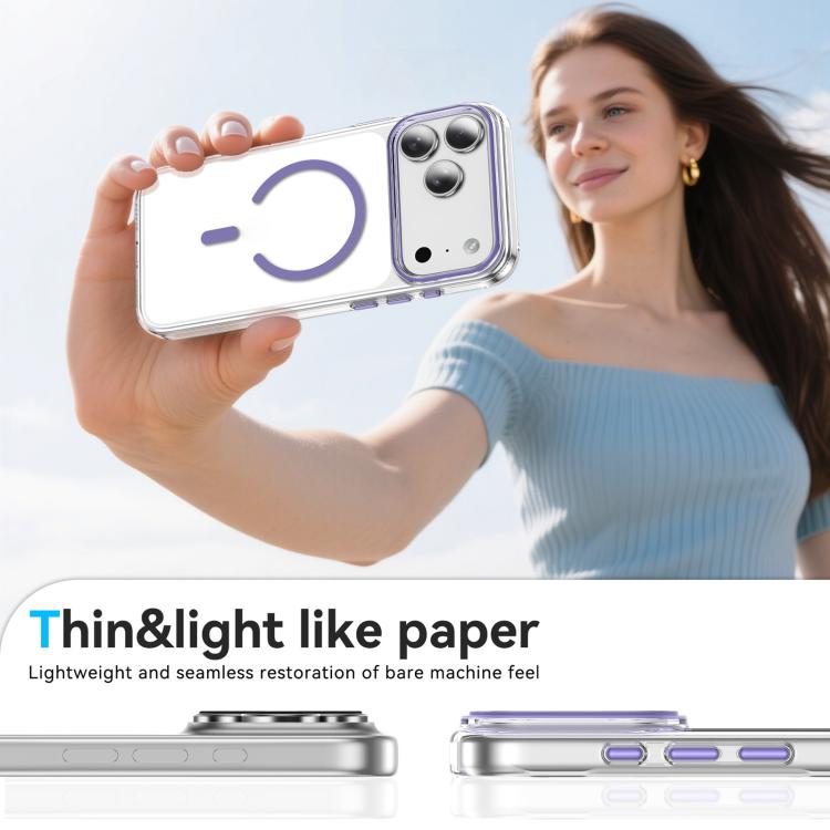 For iPhone 17 Pro Max Kemeng Clear PC Magnetic Phone Case