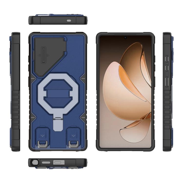 For Samsung Galaxy S25 Ultra 5G Camera Shield Armor MagSafe Holder Phone Case with Strap
