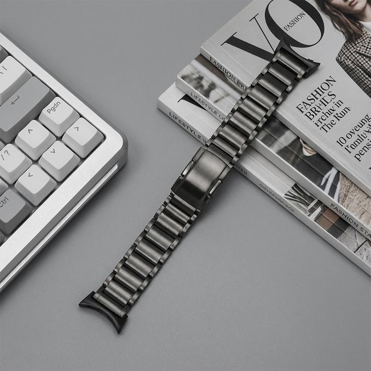 For Google Pixel Watch 4 / 3 45mm Three Beads Turtle Buckle Titanium Alloy Watch Band