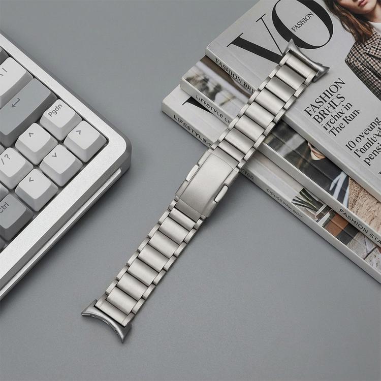 For Google Pixel Watch 4 / 3 45mm Three Beads Turtle Buckle Titanium Alloy Watch Band