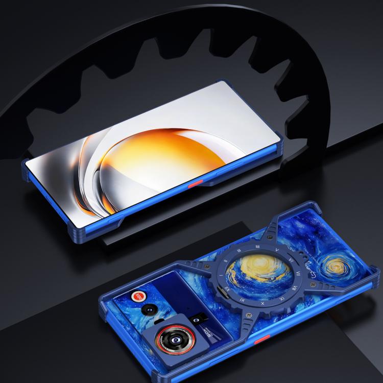 For ZTE nubia Z80 Ultra Mechanical Gear MagSafe Holder Borderless Metal Phone Case