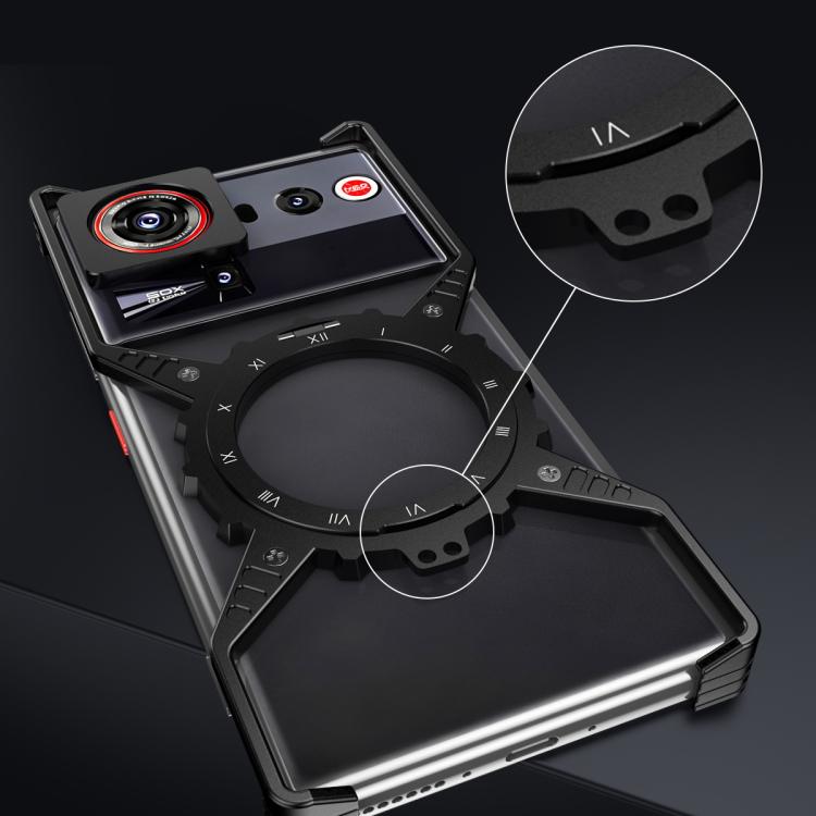 For ZTE nubia Z80 Ultra Mechanical Gear MagSafe Holder Borderless Metal Phone Case