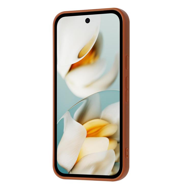 For Google Pixel 9a Litchi Pattern Magnetic Card Bag Holder Phone Case