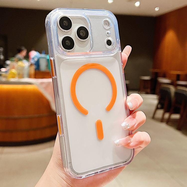 For iPhone 17 Pro Max Frosted PC Hybrid TPU Magnetic Phone Case with AI Sensing Key