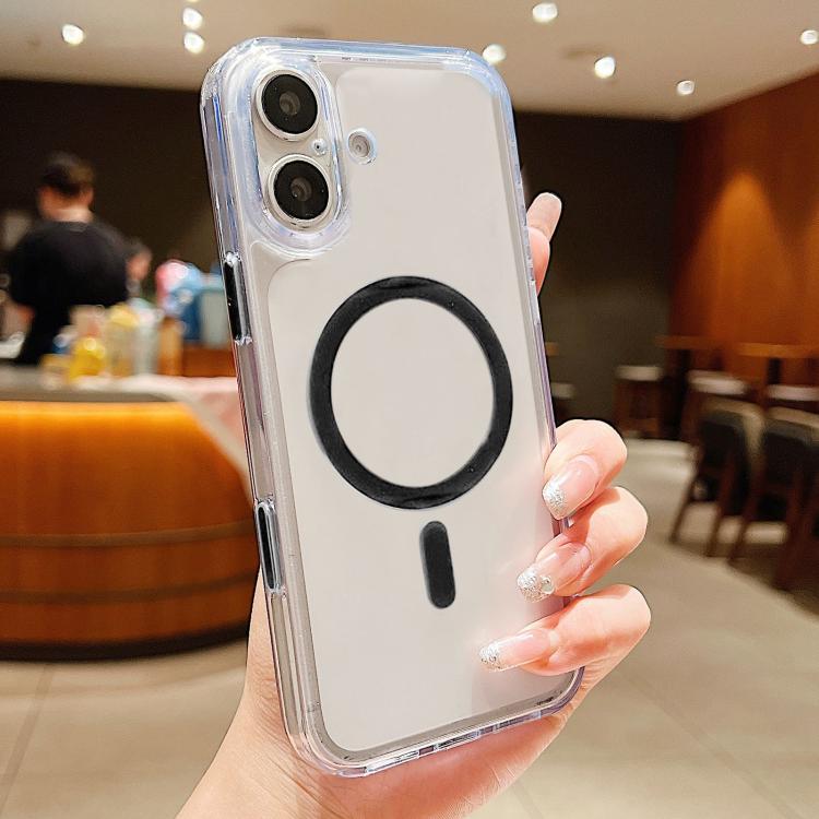 For iPhone 16 Frosted PC Hybrid TPU Magnetic Phone Case with AI Sensing Key