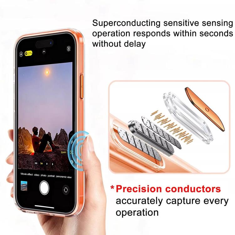 For iPhone 17 Pro Frosted PC Hybrid TPU Magnetic Phone Case with AI Sensing Key