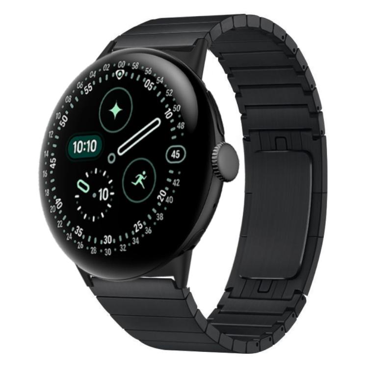 For Google Pixel Watch 4 / 3 45mm One Bead Folding Buckle Side Release Titanium Alloy Watch Band