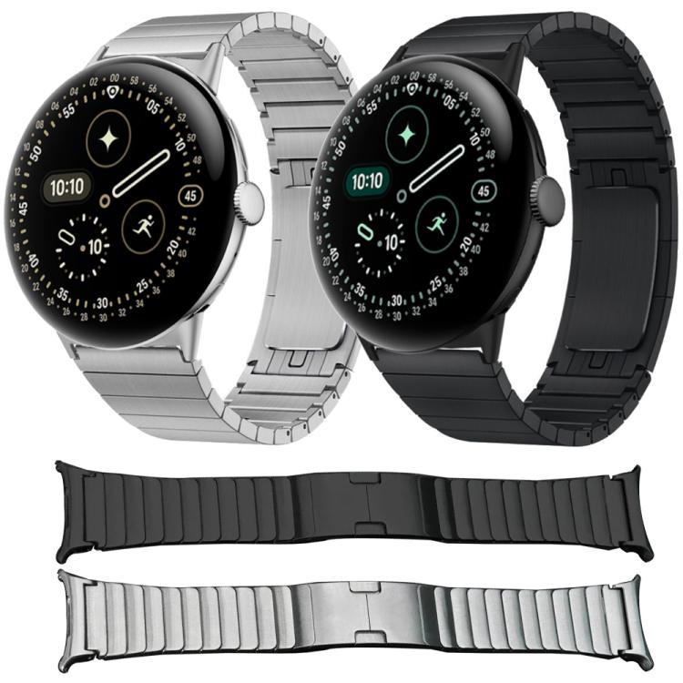 For Google Pixel Watch 4 / 3 45mm One Bead Folding Buckle Side Release Titanium Alloy Watch Band
