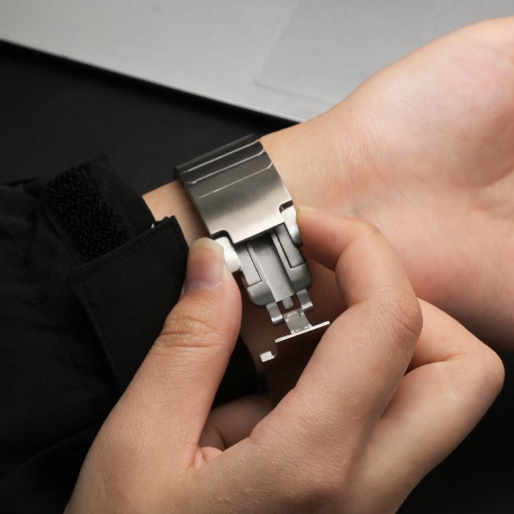 For Google Pixel Watch 4 / 3 45mm One Bead Folding Buckle Side Release Titanium Alloy Watch Band