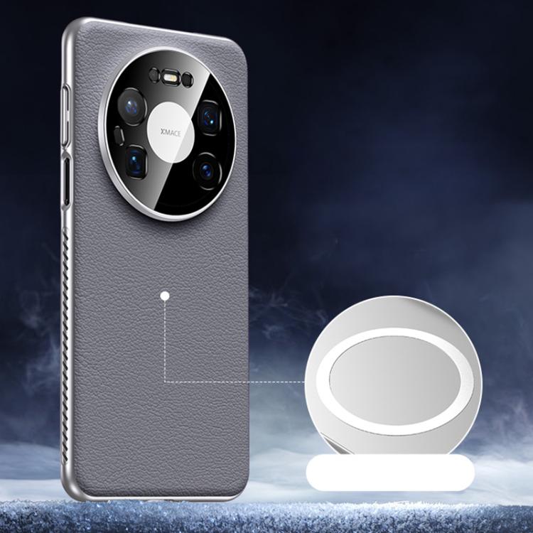 For Huawei Mate 80 Pro Max Soft Armor MagSafe Cooling Plain Leather Hybrid PC Phone Case
