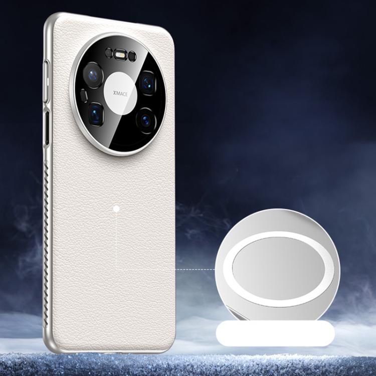For Huawei Mate 80 Pro Max Soft Armor MagSafe Cooling Plain Leather Hybrid PC Phone Case