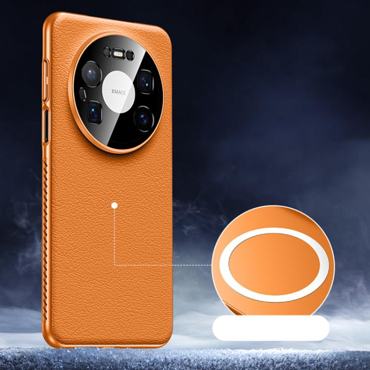 For Huawei Mate 80 Pro Max Soft Armor MagSafe Cooling Plain Leather Hybrid PC Phone Case