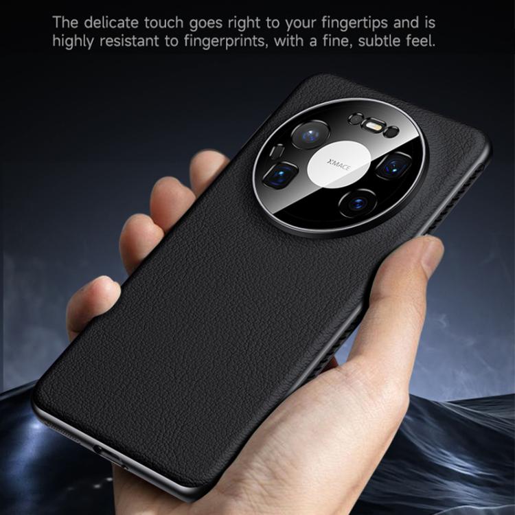 For Huawei Mate 80 Pro Max Soft Armor MagSafe Cooling Plain Leather Hybrid PC Phone Case