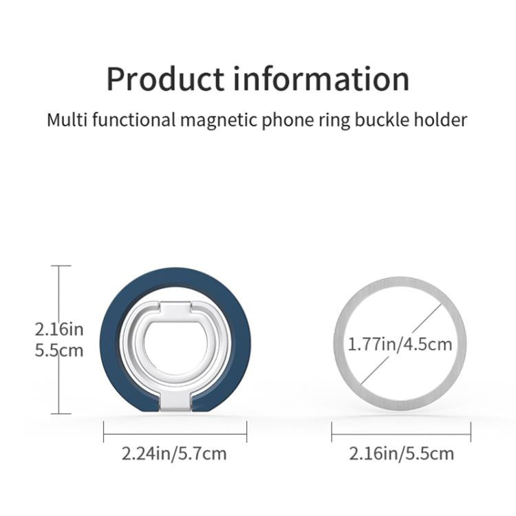 Multi-Functional 360 Degree Rotation Ring Buckle Magnetic Phone Holder
