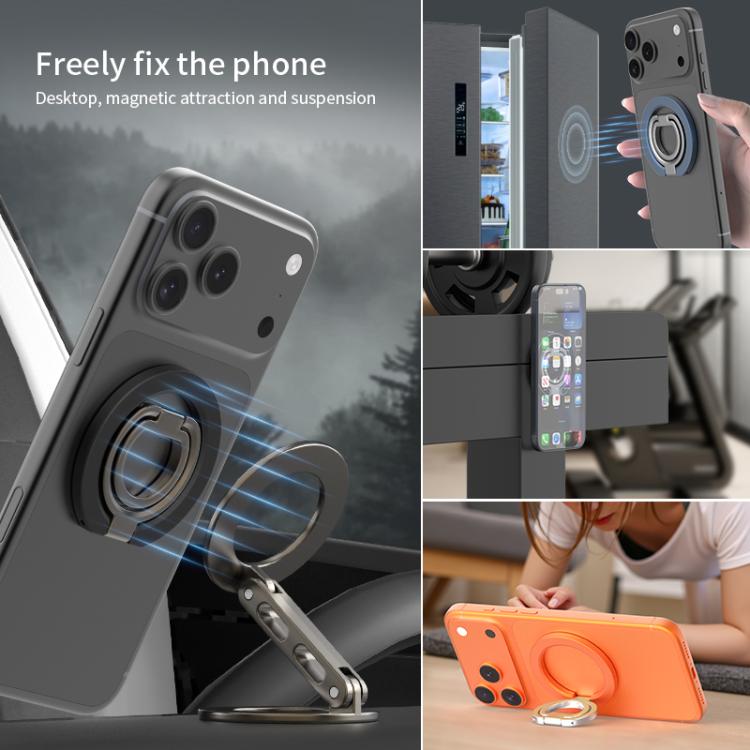 Multi-Functional 360 Degree Rotation Ring Buckle Magnetic Phone Holder