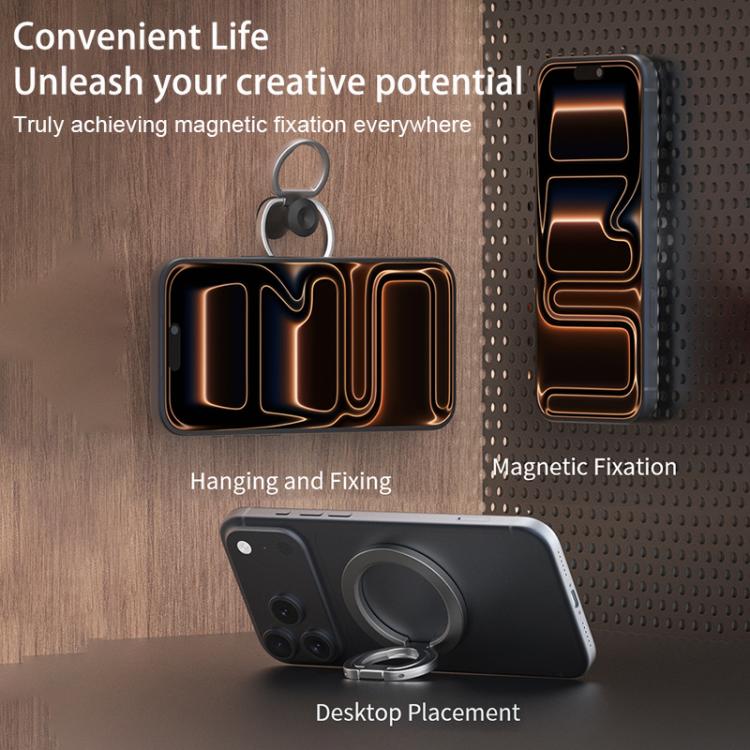Multi-Functional 360 Degree Rotation Ring Buckle Magnetic Phone Holder