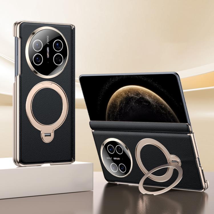 For Huawei Mate X5 Vegan Leather Folding Skin Feel Cooling Magnetic Holder Phone Case