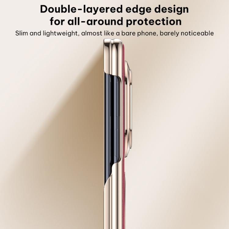 For Huawei Mate X3 Vegan Leather Folding Skin Feel Cooling Magnetic Holder Phone Case