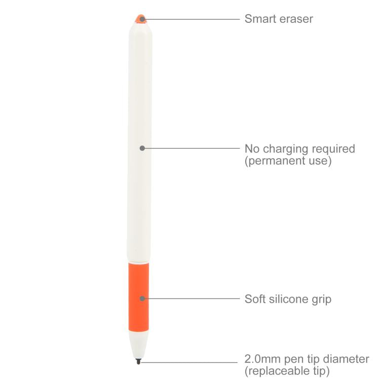 Portable Universal Magnetic Stylus Pen with Eraser Function - White Red