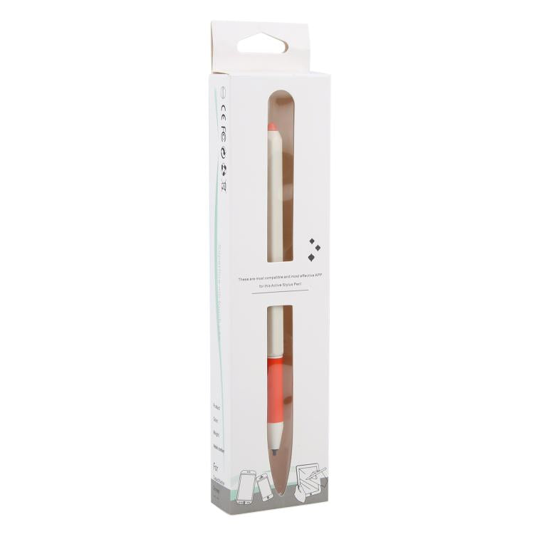 Portable Universal Magnetic Stylus Pen with Eraser Function - White Red