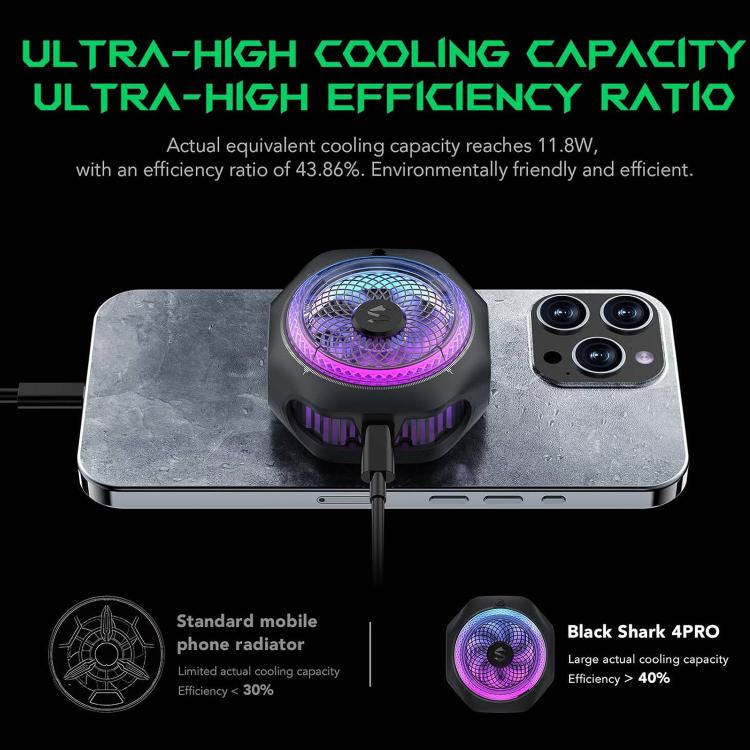 Black Shark Mag-Cooler 4 Pro 27W Magnetic Semiconductor Cooling Back Clip Phone Radiator