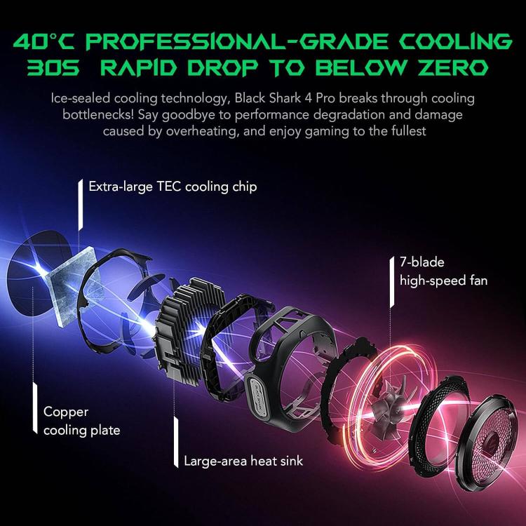 Black Shark Mag-Cooler 4 Pro 27W Magnetic Semiconductor Cooling Back Clip Phone Radiator