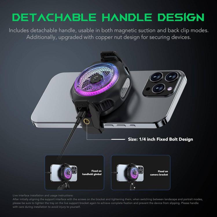 Black Shark Mag-Cooler 4 Pro 27W Magnetic Semiconductor Cooling Back Clip Phone Radiator