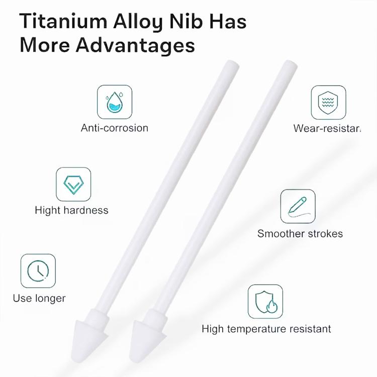 For Samsung Galaxy Tab S11 / S11 Ultra 5pcs/Set Stylus Pen Replacement Pencil Tips - White