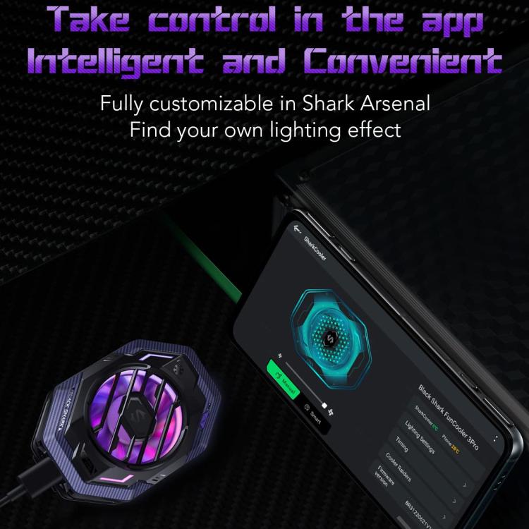 Black Shark Fun-Cooler 3 Pro 20W Semiconductor Cooling Back Clip Phone Radiator - Black