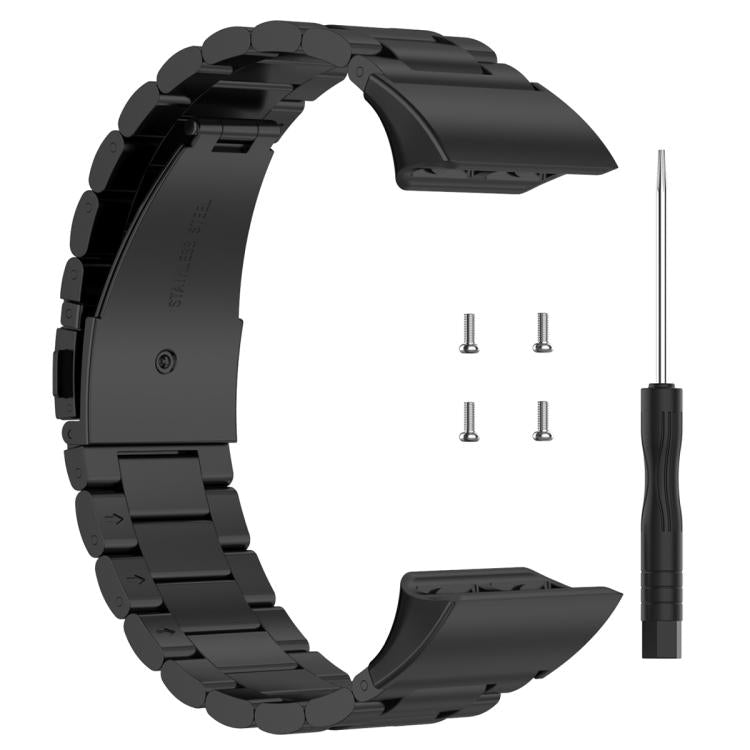 For Garmin Forerunner 35 / 30 xDfind Three Beads Stainless Steel Watch Band