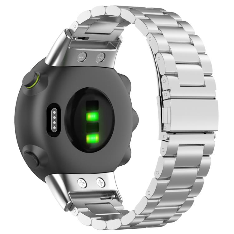 For Garmin Forerunner 45 / 45S / Swim 2 xDfind Three Beads Stainless Steel Watch Band