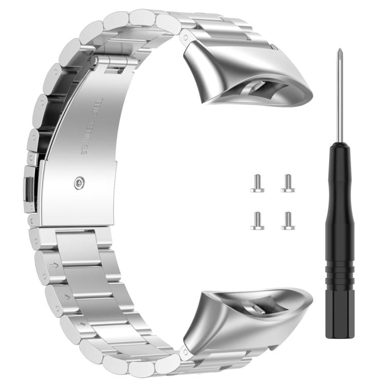 For Garmin Forerunner 45 / 45S / Swim 2 xDfind Three Beads Stainless Steel Watch Band