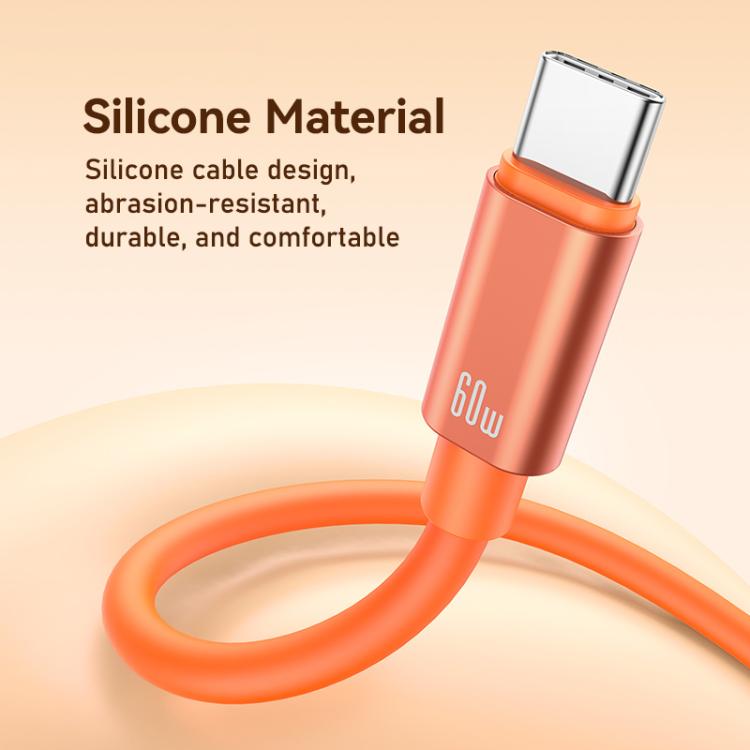 USAMS SJ784 U97 60W USB-C / Type-C to USB-C / Type-C Lanyard Fast Charging Data Cable, Length:30cm