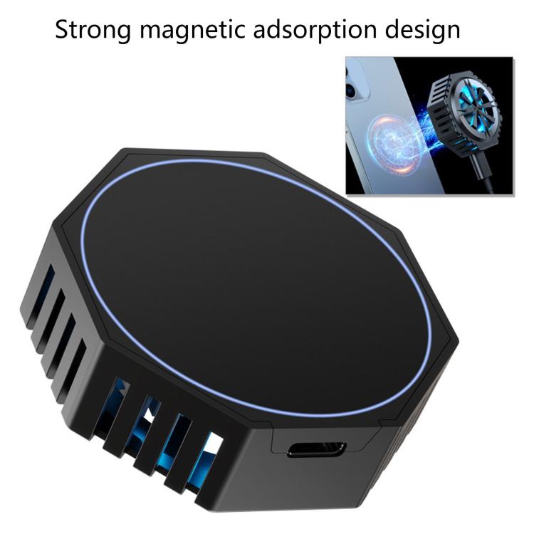 A15 Magnetic Semiconductor Cooling Mobile Phone Radiator - Black