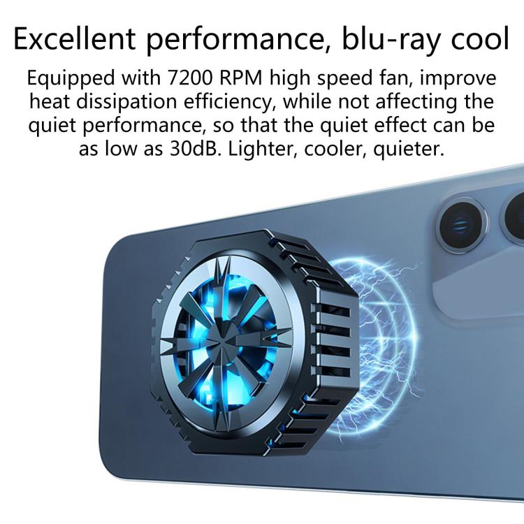 A15 Magnetic Semiconductor Cooling Mobile Phone Radiator - Black