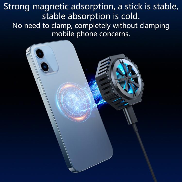 A15 Magnetic Semiconductor Cooling Mobile Phone Radiator - Black