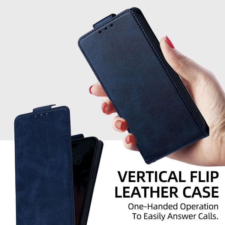For iPhone 14 Plus Vertical Flip Cover Solid Color Vegan Leather Phone Case with Crossbody Chain