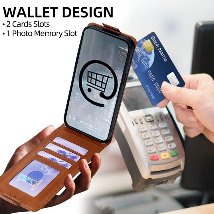 For iPhone 12 Pro Max Vertical Flip Cover Solid Color Vegan Leather Phone Case with Crossbody Chain