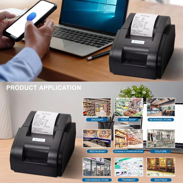 Xprinter XP58IIH 58mm Thermal Receipt Printer, Interface:USB+Bluetooth