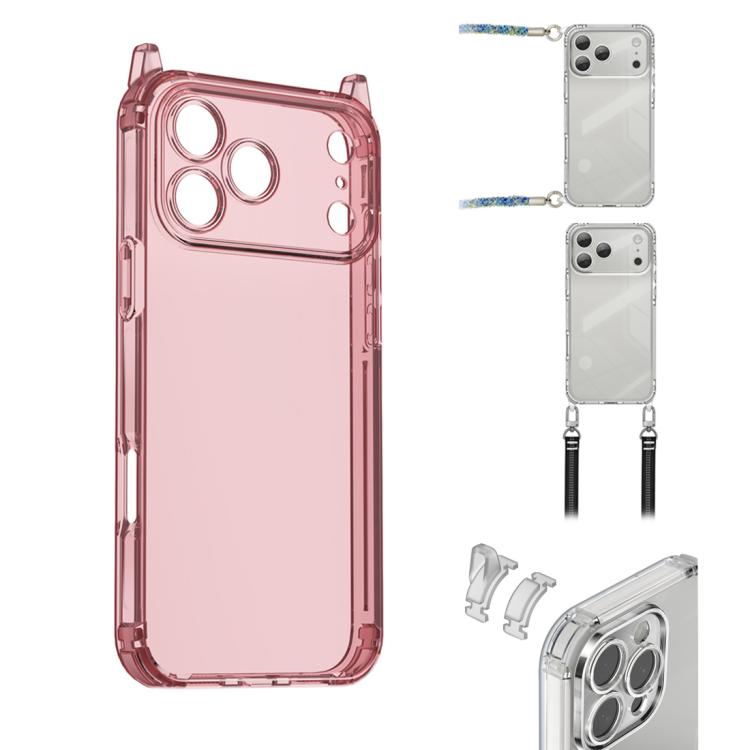 For iPhone 17 Pro Max XDcase Candy DIY Detachable Lanyard Hole Shockproof Phone Case