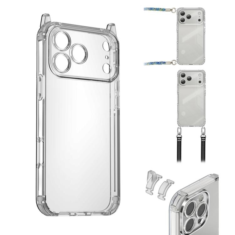 For iPhone 17 Pro XDcase Candy DIY Detachable Lanyard Hole Shockproof Phone Case