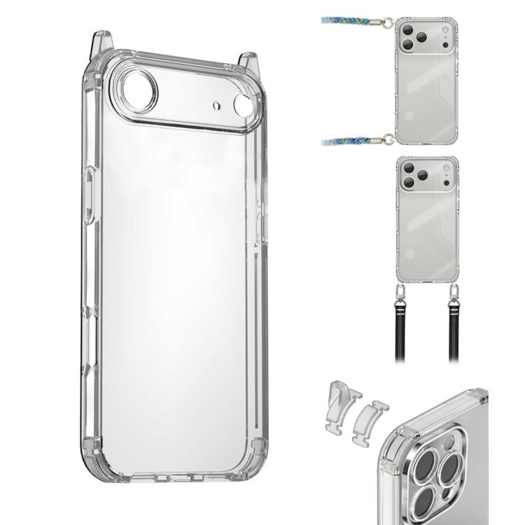 For iPhone Air XDcase Candy DIY Detachable Lanyard Hole Shockproof Phone Case