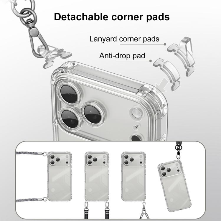 For iPhone 17 XDcase Candy DIY Detachable Lanyard Hole Shockproof Phone Case