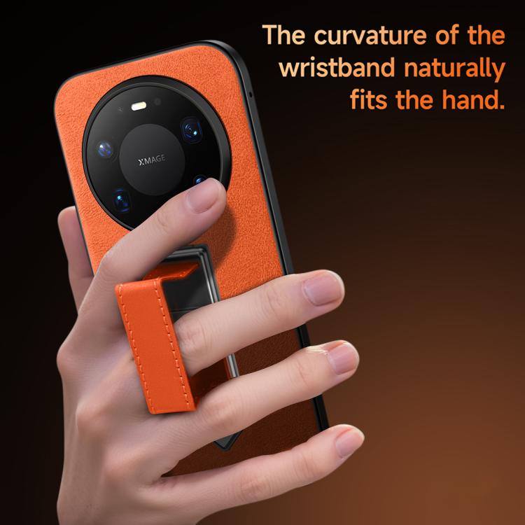 For Huawei Mate 80 Pro Max SULADA Wristband Hidden Metal Holder Faux Leather Phone Case