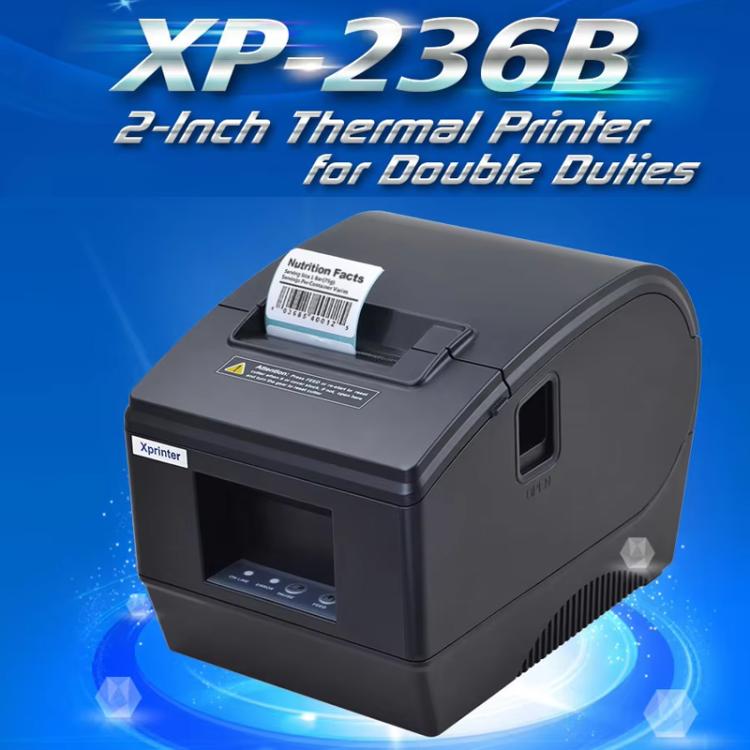 Xprinter XP-236BL-BT 58mm Computer & Phone Version Bluetooth Thermal Barcode Label Printer