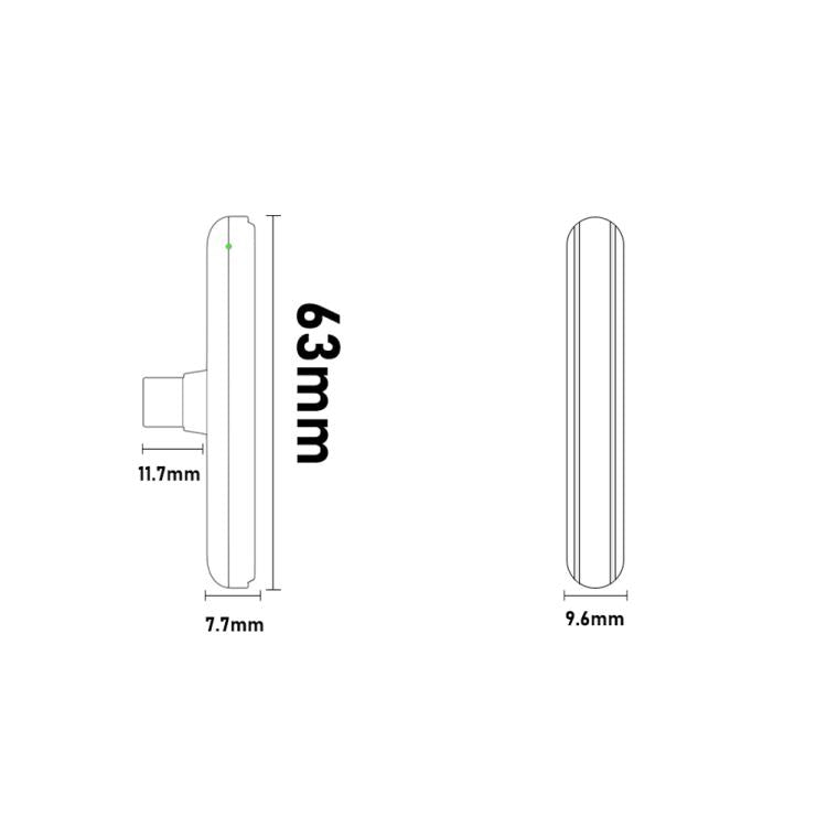 For Apple Pencil 2 Type-C Magnetic Charging Adapter - White