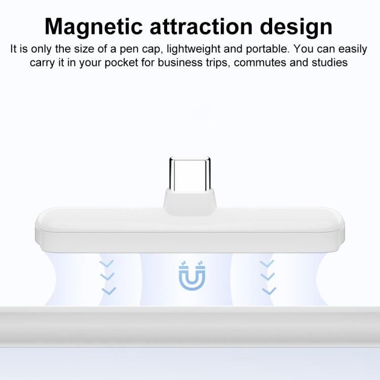 For Apple Pencil 2 Type-C Magnetic Charging Adapter - White
