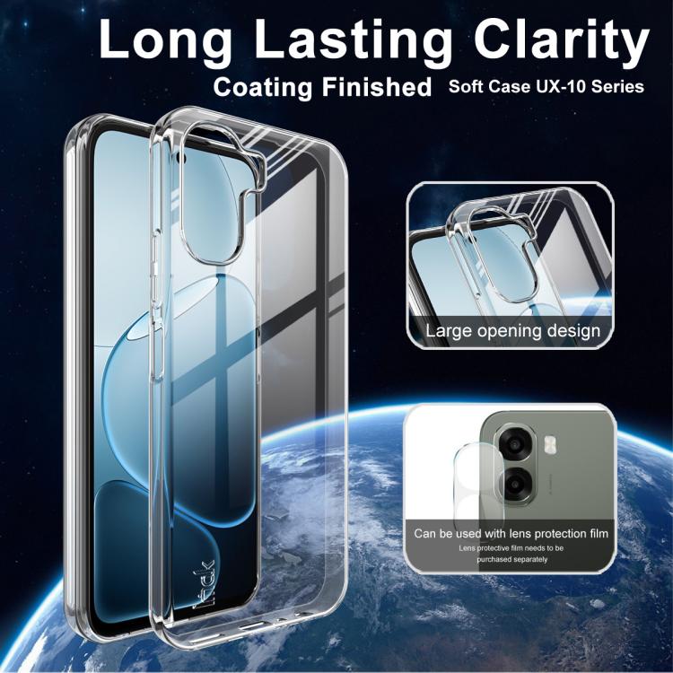 For OPPO A6x 4G / A6x 5G IMAK UX-10 Series Transparent Shockproof TPU Phone Case - Transparent